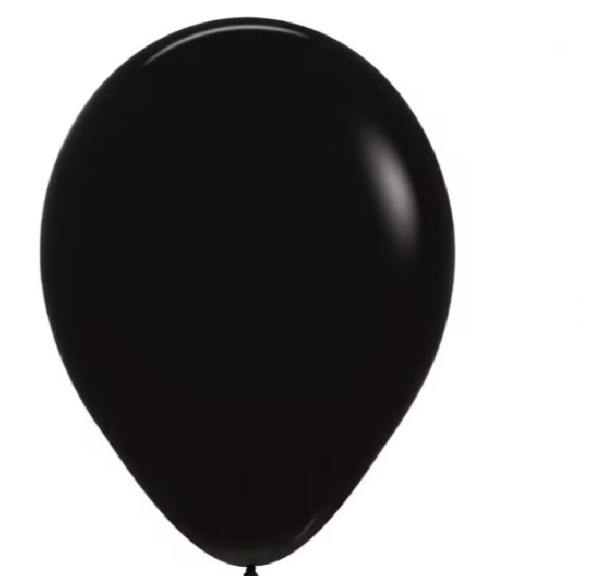 Luftballon Schwarz rund 30 cm, 10 Stück Luftballon Schwarz rund 30 cm, 10 Stück