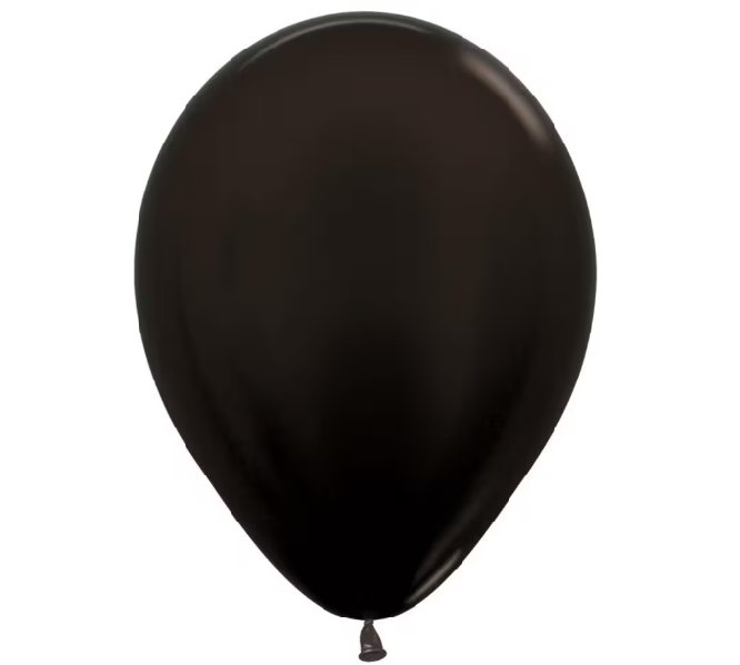 Luftballon Metallic schwarz rund 30 cm, 10 Stück Luftballon Metallic schwarz rund 30 cm, 10 Stück