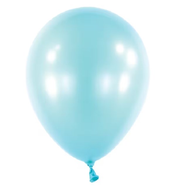 Luftballon Metallic hellblau rund 30 cm, 10 Stück Luftballon Metallic hellblau rund 30 cm, 10 Stück