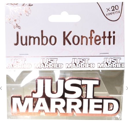 Jumbo-Konfetti Just Married, rosegold Jumbo-Konfetti Just Married, rosegold