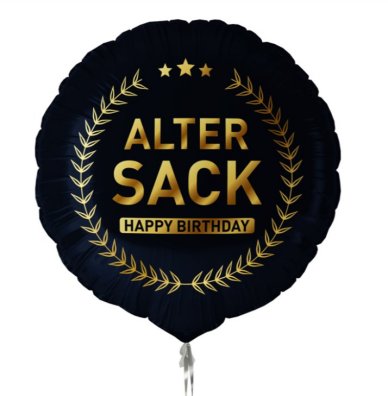 Folienballon Alter Sack