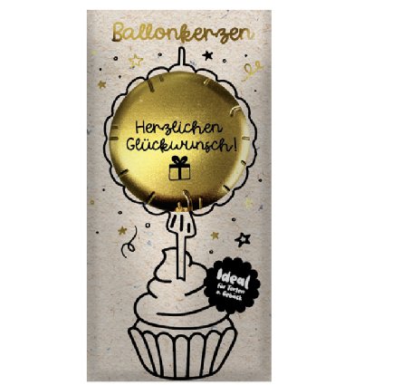 Kerze am Stiel Herzlichen Glückwunsch