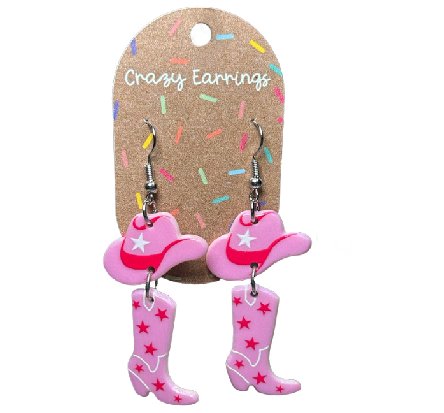 Ohrringe Cowboystiefel, 1 Paar Ohrringe Cowboystiefel, 1 Paar