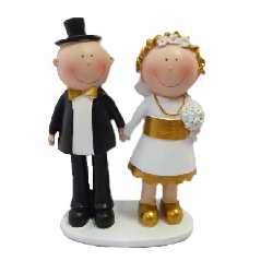 Goldpaar zur goldenen Hochzeit, 8,5 cm