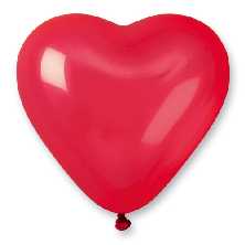 Herzballons: 50 x Luftballons, 50 cm, rot