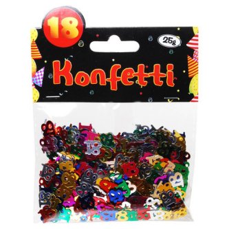 Zahlen Konfetti 18, bunt - 25g