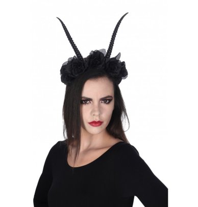 Haarreifen Teufelshörner, schwarz