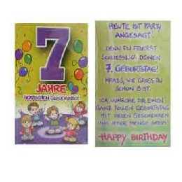 Geburtstagskarte - 7 Jahre im Shop: