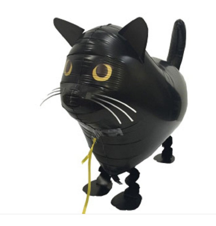 Folienballon - Airwalker - Katze schwarz