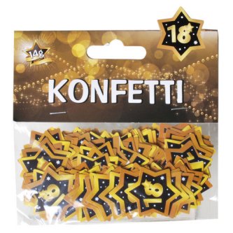 Konfetti 18, schwarz/gold