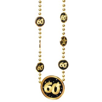Halskette 60, schwarz/gold