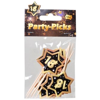 Party Picks 18, schwarz/gold