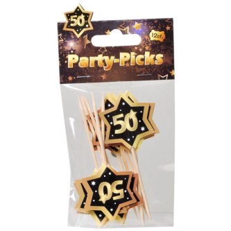Party Picks 50, schwarz/gold