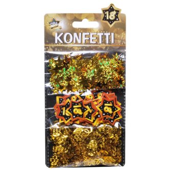 Konfetti 18 - 3 in 1, schwarz/gold