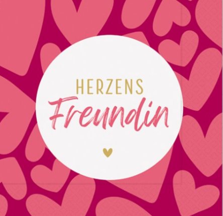 Servietten Herzens Freundin, 20 Stück
