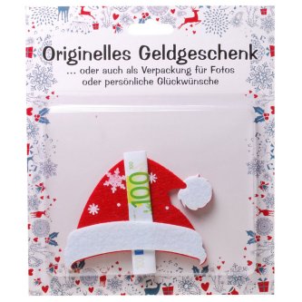 Geldgeschenk Weihnachtsmütze