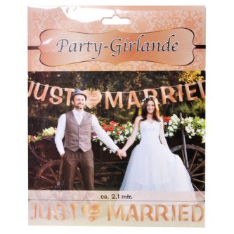 Girlande Just Married, rosegold