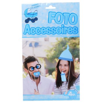 Foto-Accessoires Baby/blau, 4-tlg