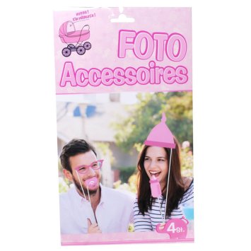 Foto-Accessoires Baby/rosa, 4-tlg