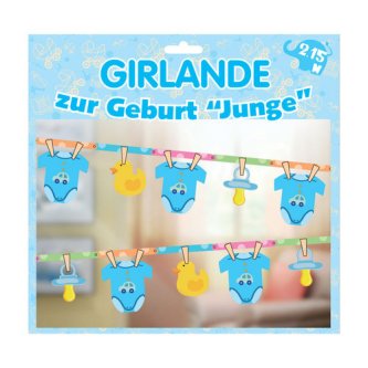 Girlande Zur Geburt / blau