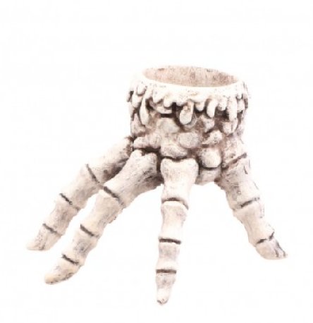 Kerzenhalter mit Skeletthand Kerzenhalter mit Skeletthand