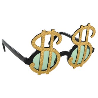 Fun Brille Dollar, gold