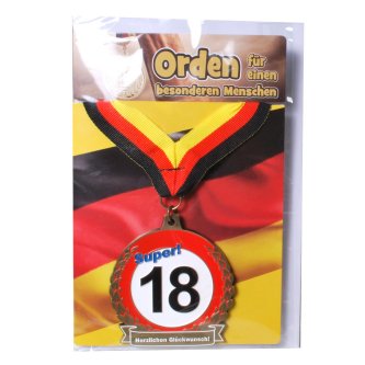 Orden 18 mit Karte und Umschlag