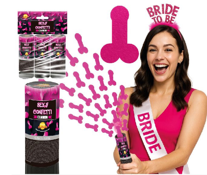 Penis Konfetti als 3er Shooter Kanone Penis Konfetti als 3er Shooter Kanone