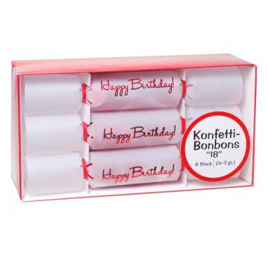 Konfetti Bonbon Zahl18, 6-tlg.