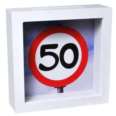 Bilderrahmen Spardose zum 50.