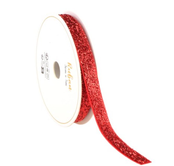 Geschenkband rot glitzer,3m x 1 cm Geschenkband rot glitzer,3m x 1 cm