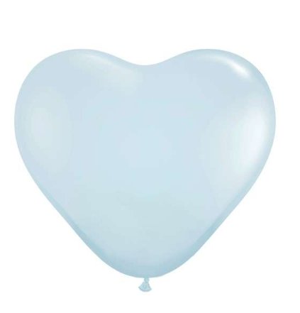 Herzballons Herz Soft Hellblau, 38 cm