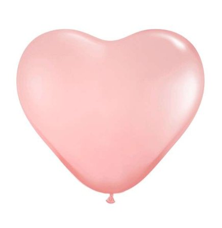 Herzballons Herz Soft Rosa, 38 cm - 25 Stück