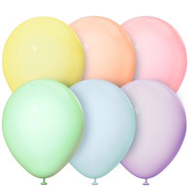 100 Miniballons - Ø 12cm - Pastell - Bunt