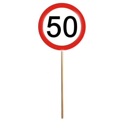 Verkehrschild Stecker mit Zahl 50