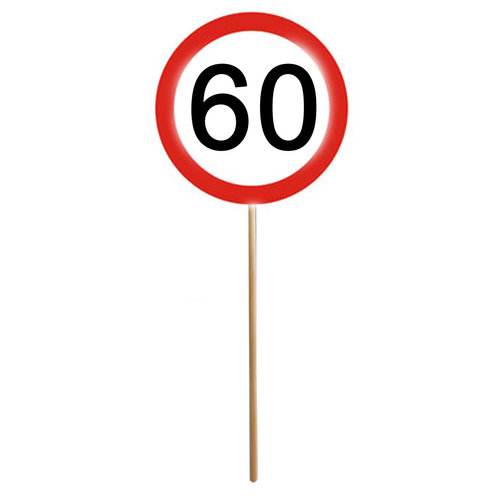 Verkehrschild Stecker mit Zahl 60