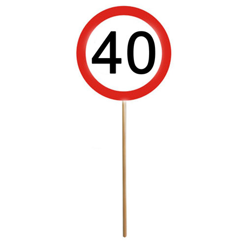 Verkehrschild Stecker mit Zahl 40