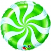 Candy Swirl Folienballon grün/weiss