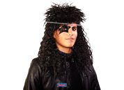 Perücke Kiss, schwarz