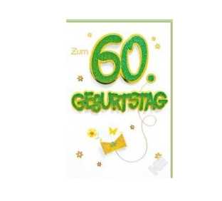 60.Geburtstag - Glückwunschkarte Glamour