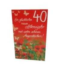 40.Geburtstag - Glückwunschkarte