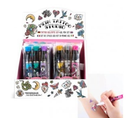 Tattoo Glitzer Gelstifte, 3 Stück
