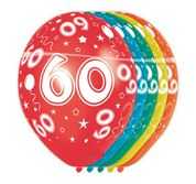 5x Latexballon zum 60. Geburtstag
