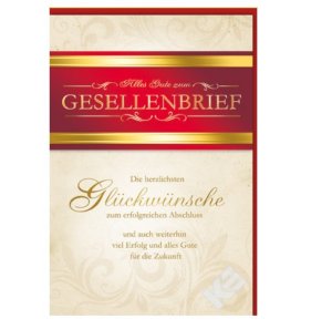 Gesellenbrief Glückwunschkarte