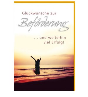Beförderung Glückwunschkarte