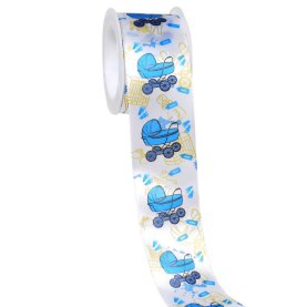 Geschenkband Baby, blau