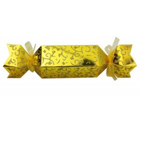 Geschenk Faltkarton Bonbon gold