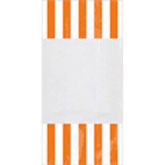 Candy Tüten in Cellophan Orange/Gestreift