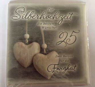 Zur Silberhochzeit die besten Wünsche