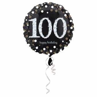 Folienballon zum 100. Geburtstag, silber